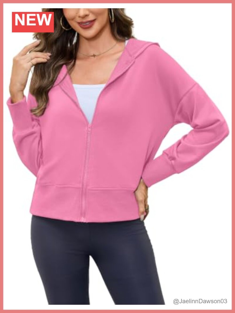Womens Lightweight Zip Up Cropped Hoodie Long Sleeve Jacket Casual